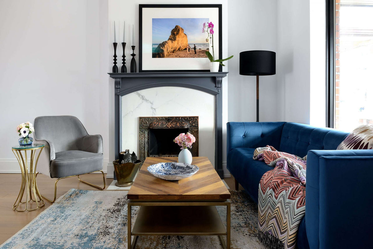 Luxury  Interior Design For a Living Room With a Fireplace