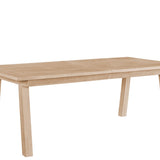 White oak wood table with modern and sleek design
