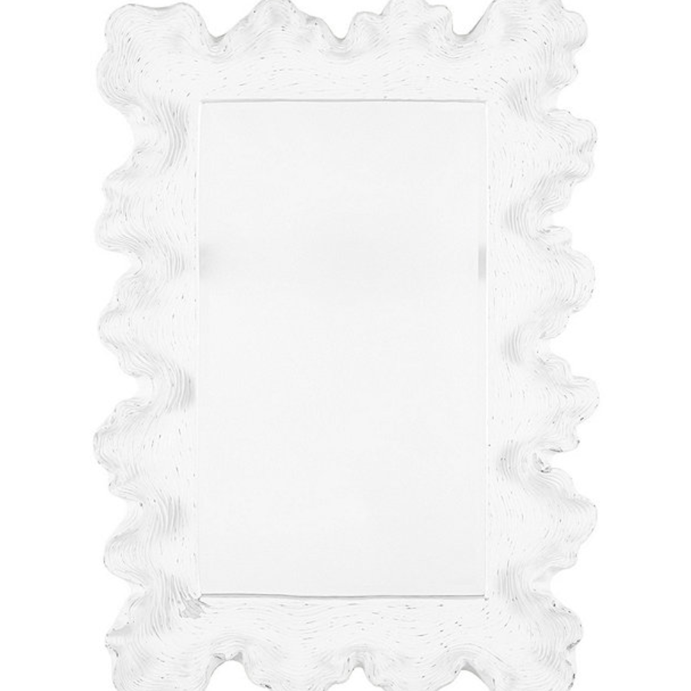 White Scallop Coastyle style mirror