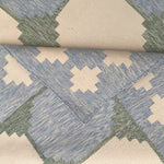 From Jaipur With Love tile blue white and green jute rug