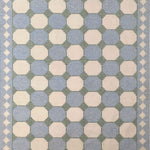 From Jaipur With Love tile blue white and green jute rug