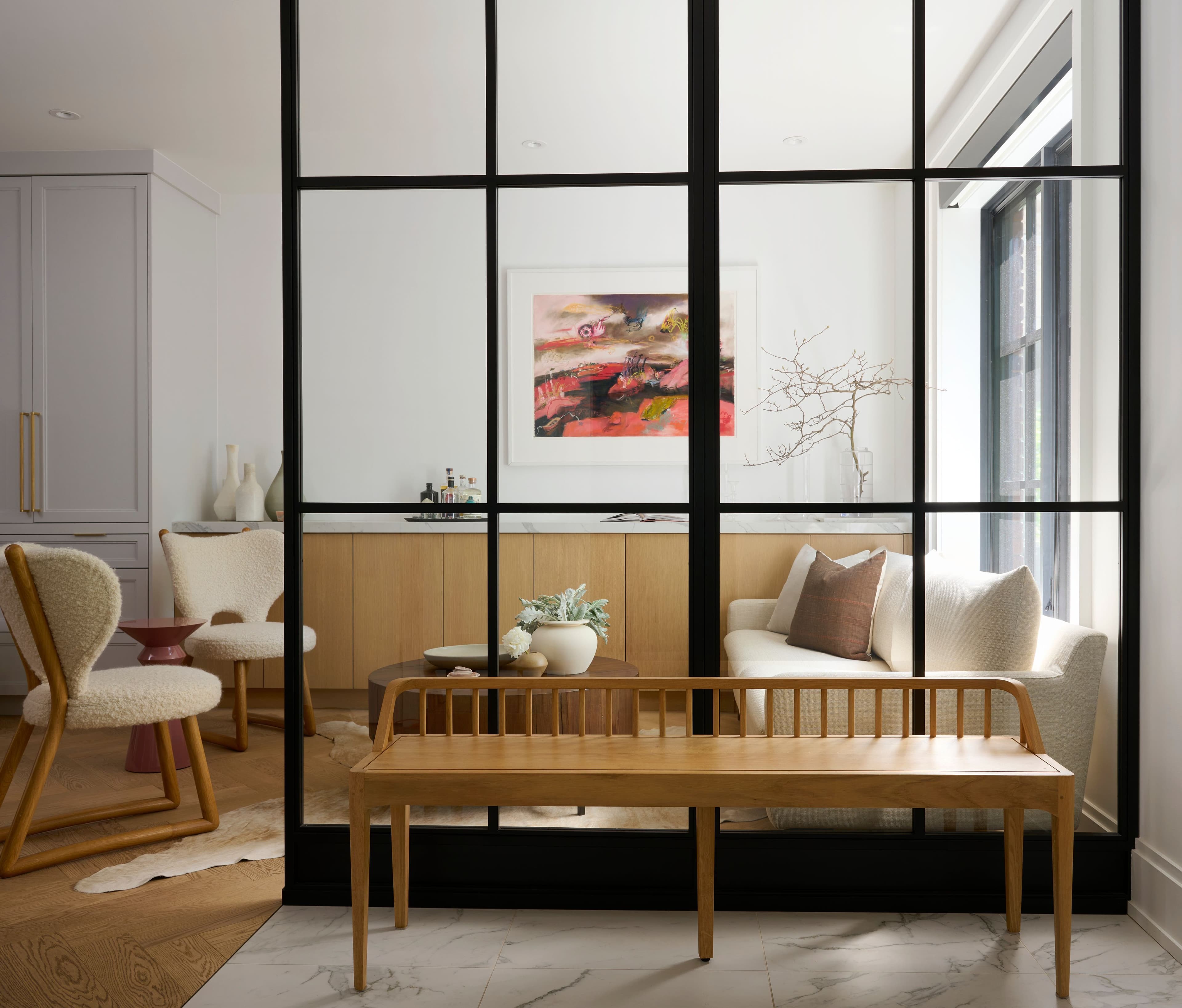 A serene, fully-styled bedroom