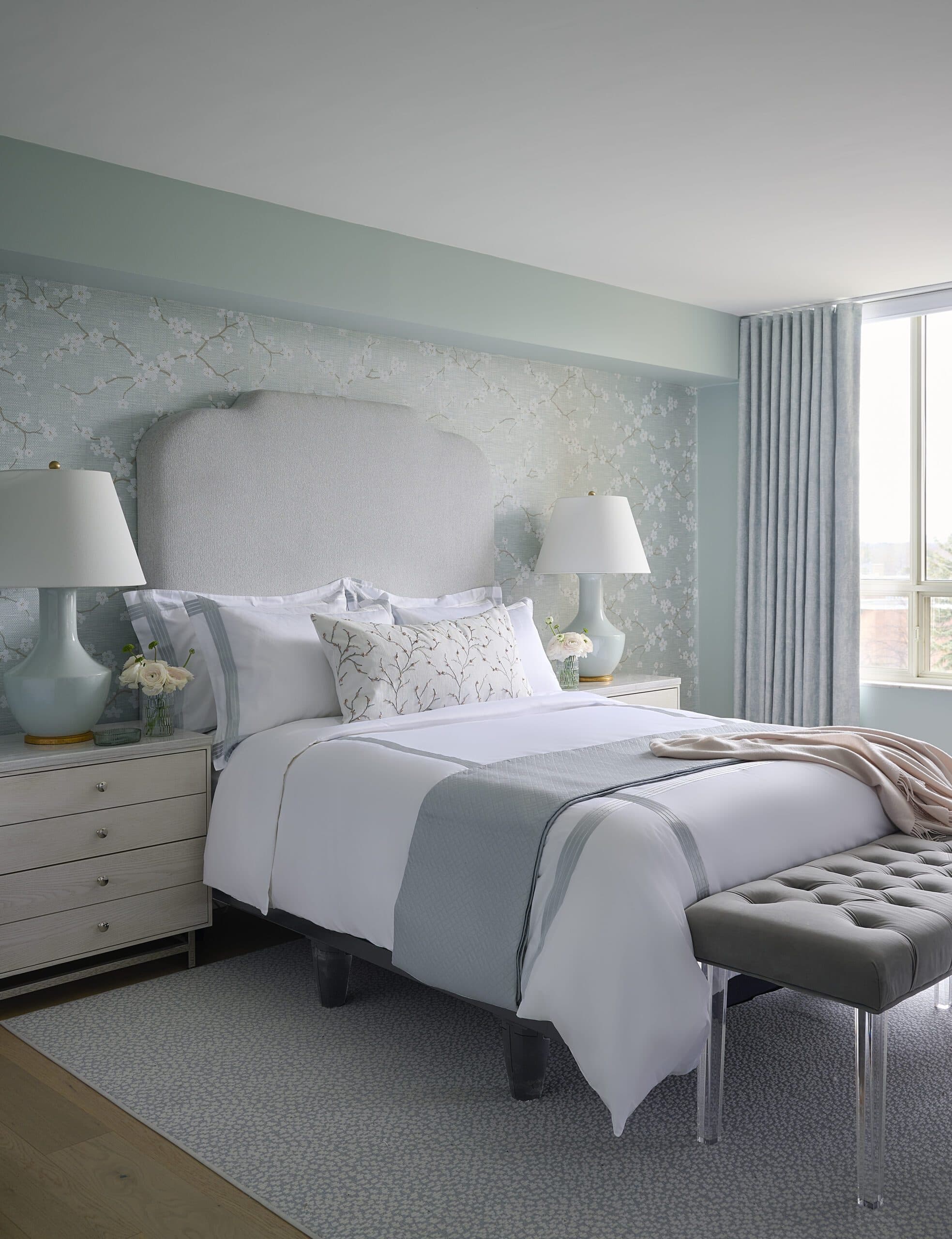 traditional, transitional bedroom designed by Homekin