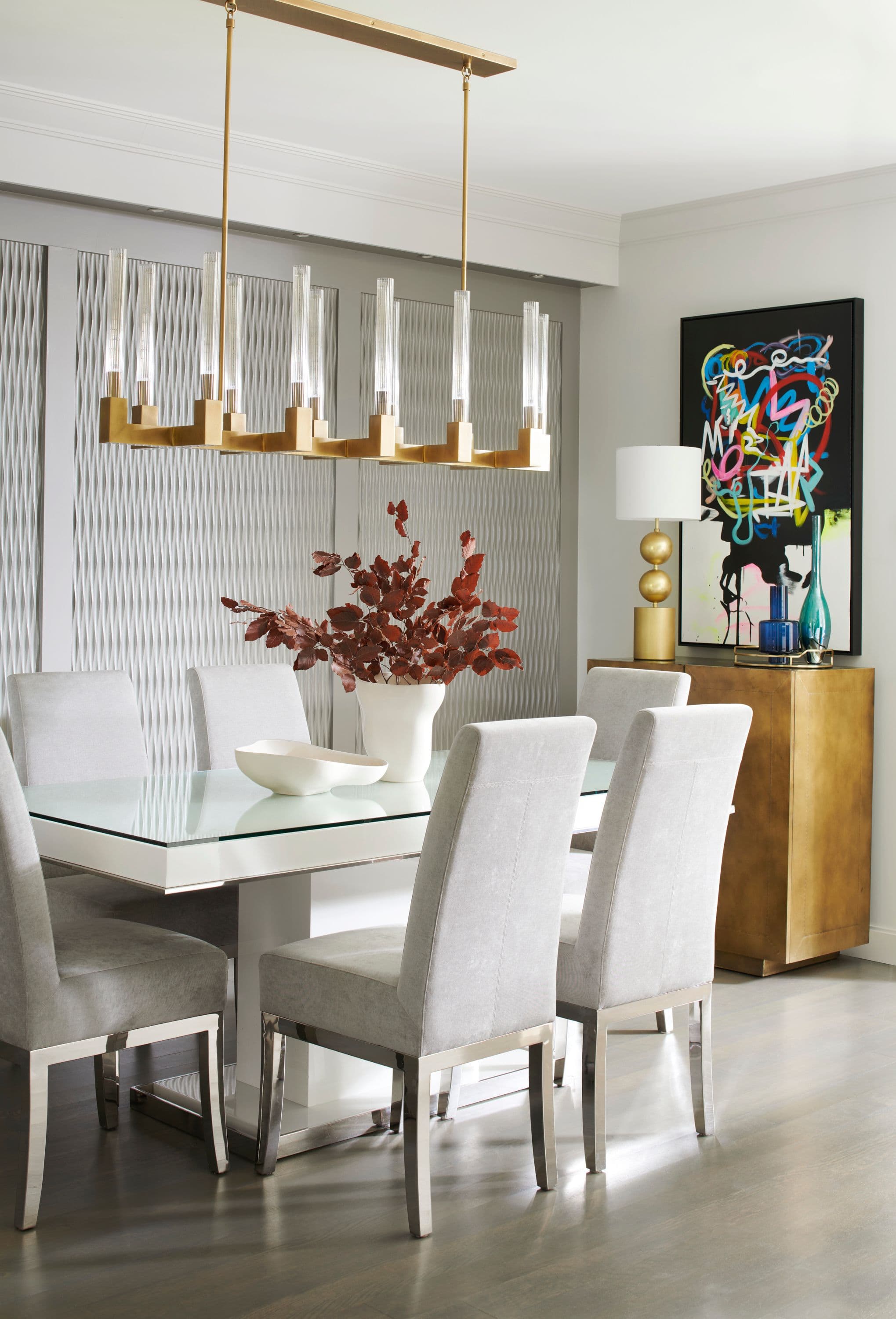glam dining room designed by Homekin