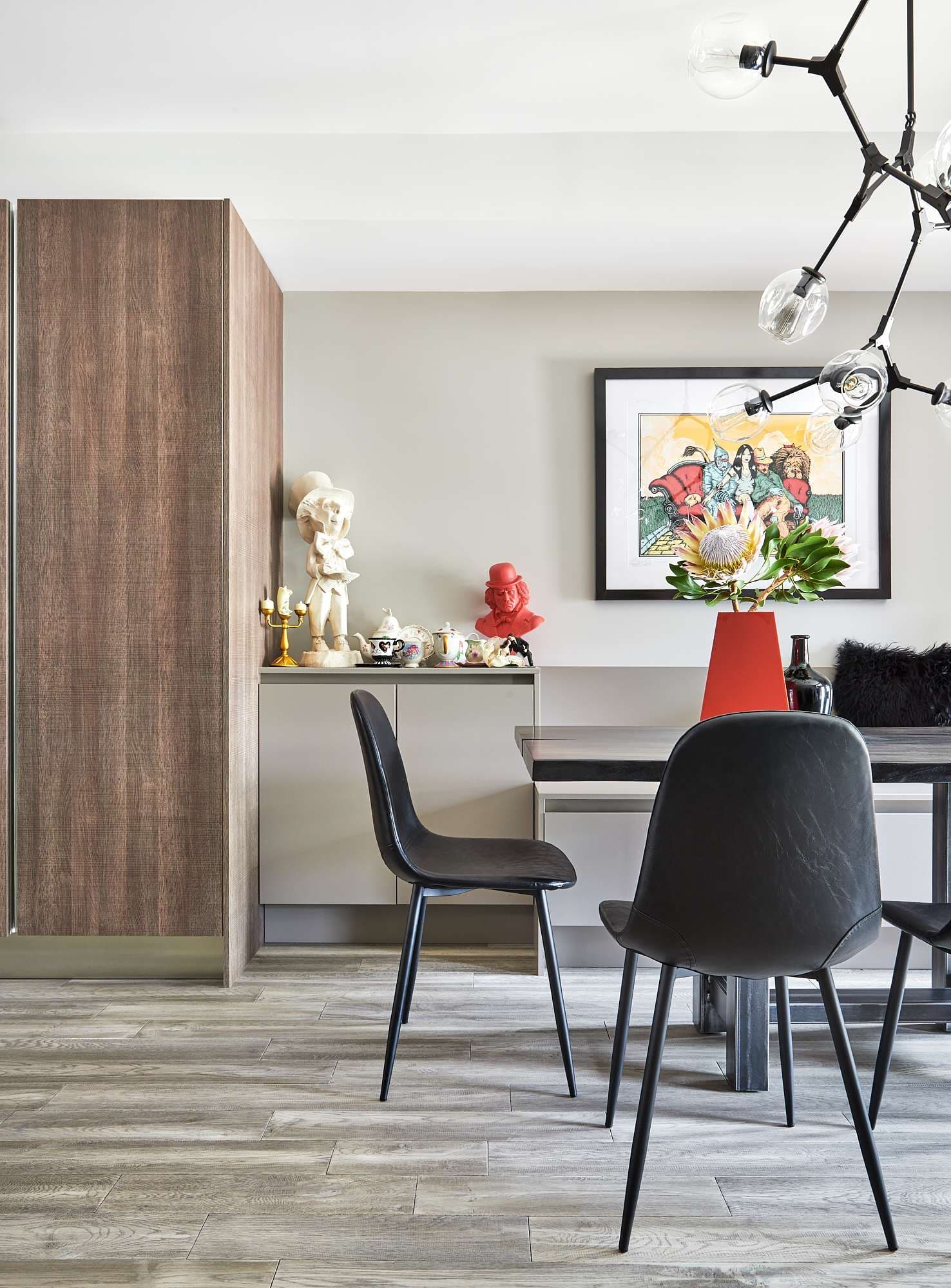 contemporary, bohemian dining room designed by Homekin