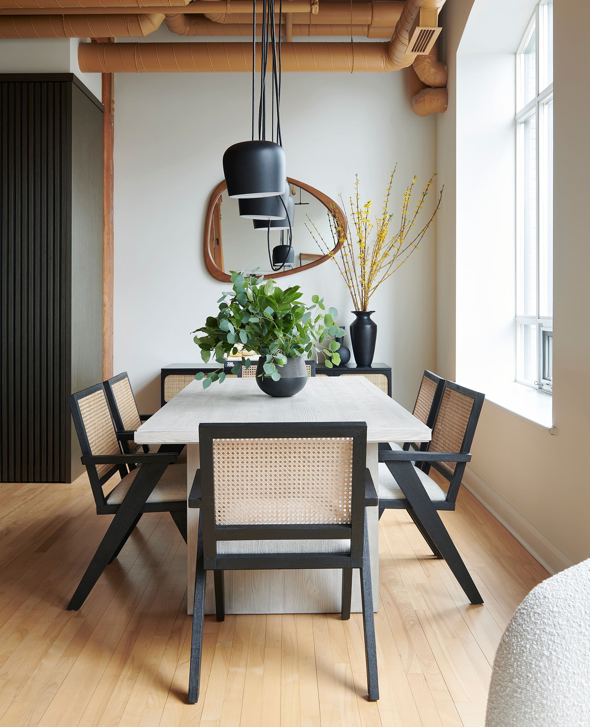 bohemian, scandinavian dining room designed by Homekin