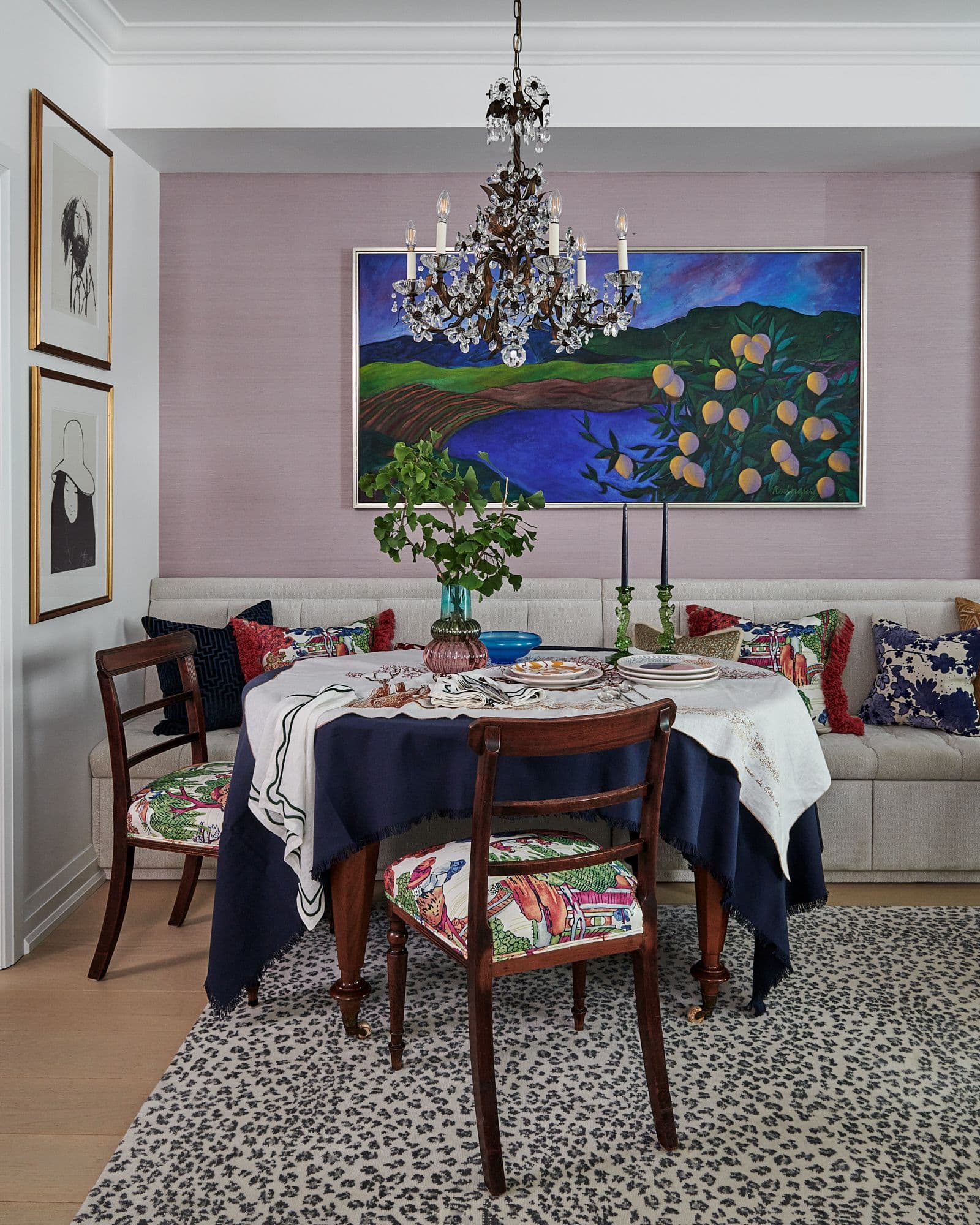 traditional, bohemian dining room designed by Homekin