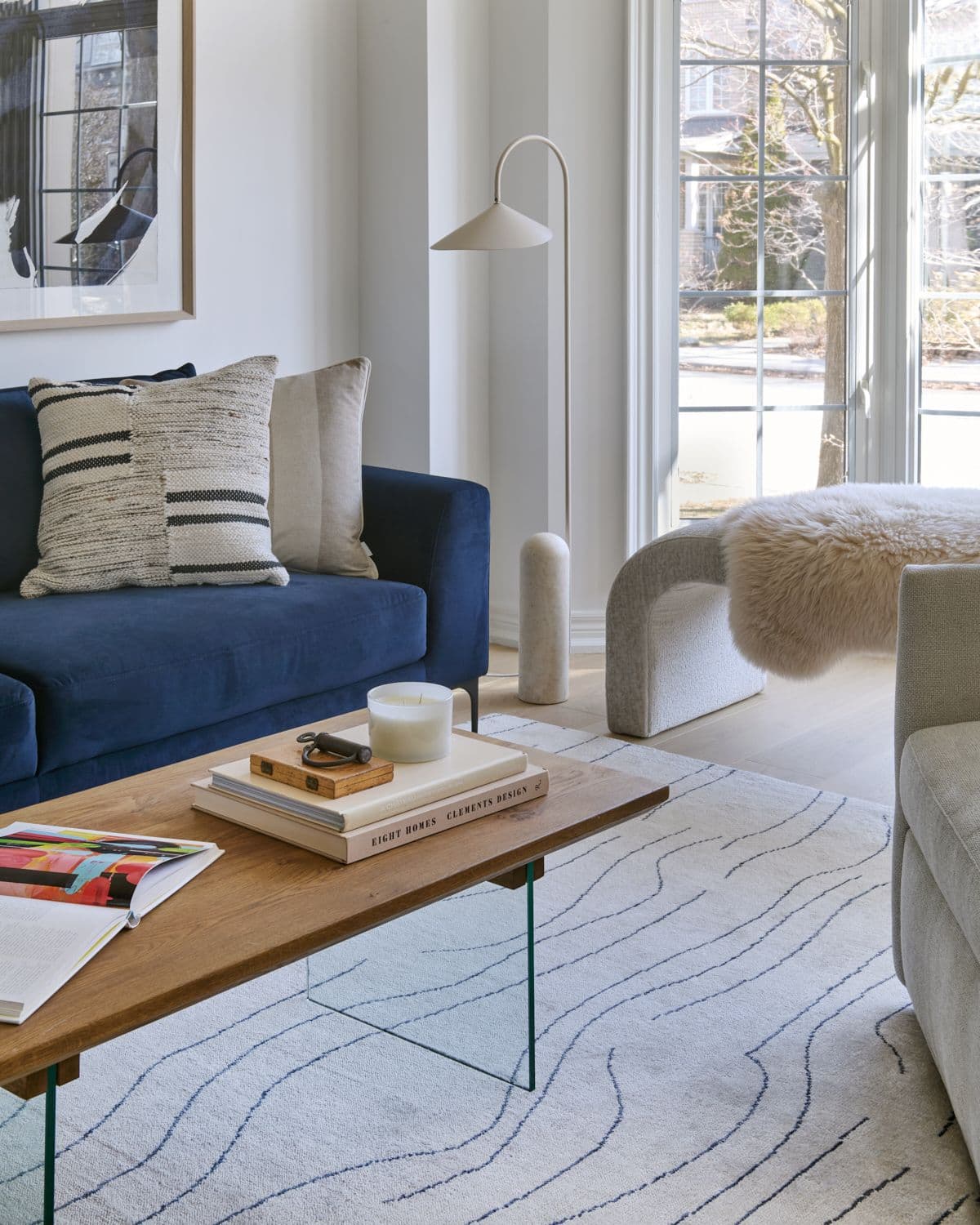 scandinavian living room designed by Homekin