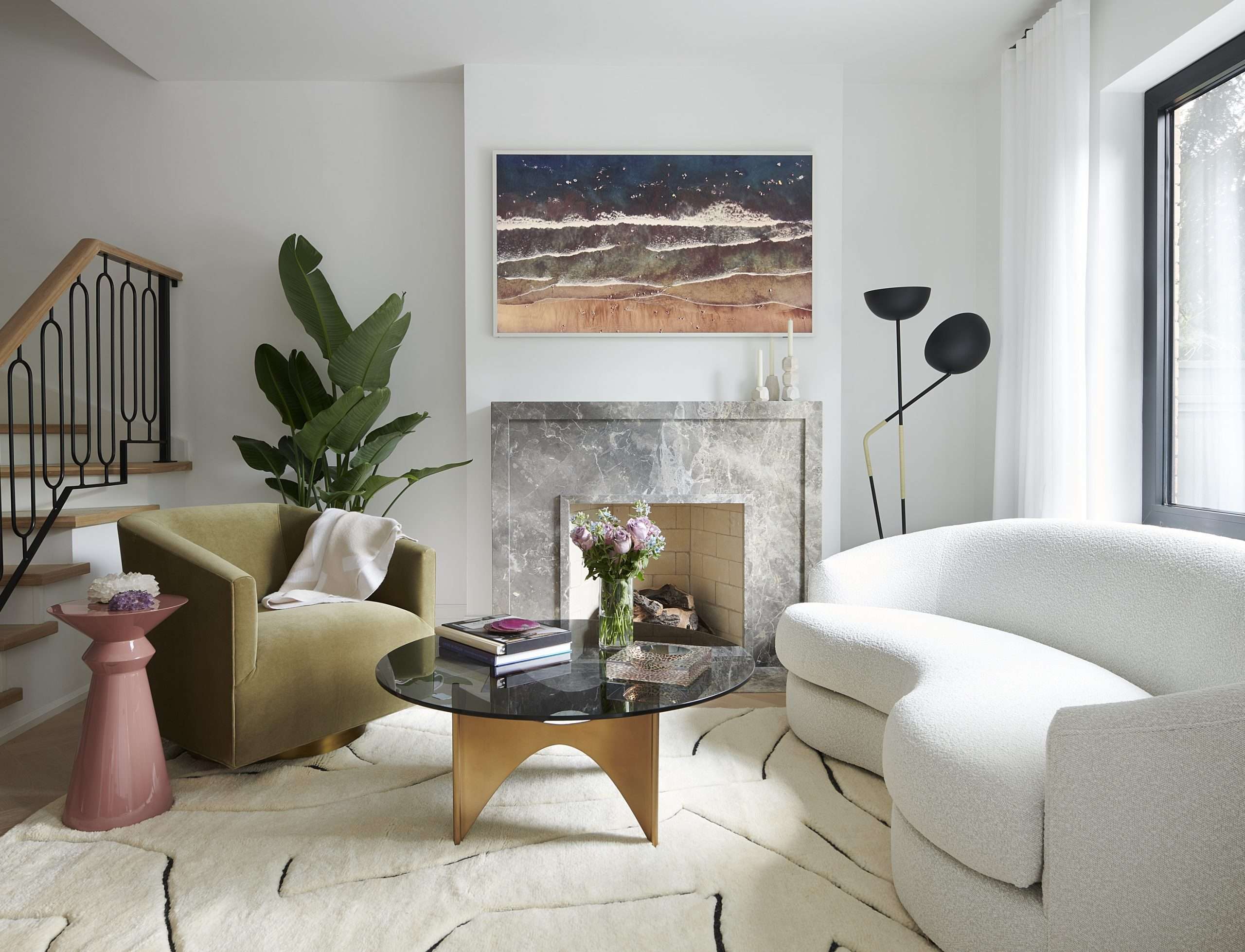 scandinavian, glam glam room designed by Homekin