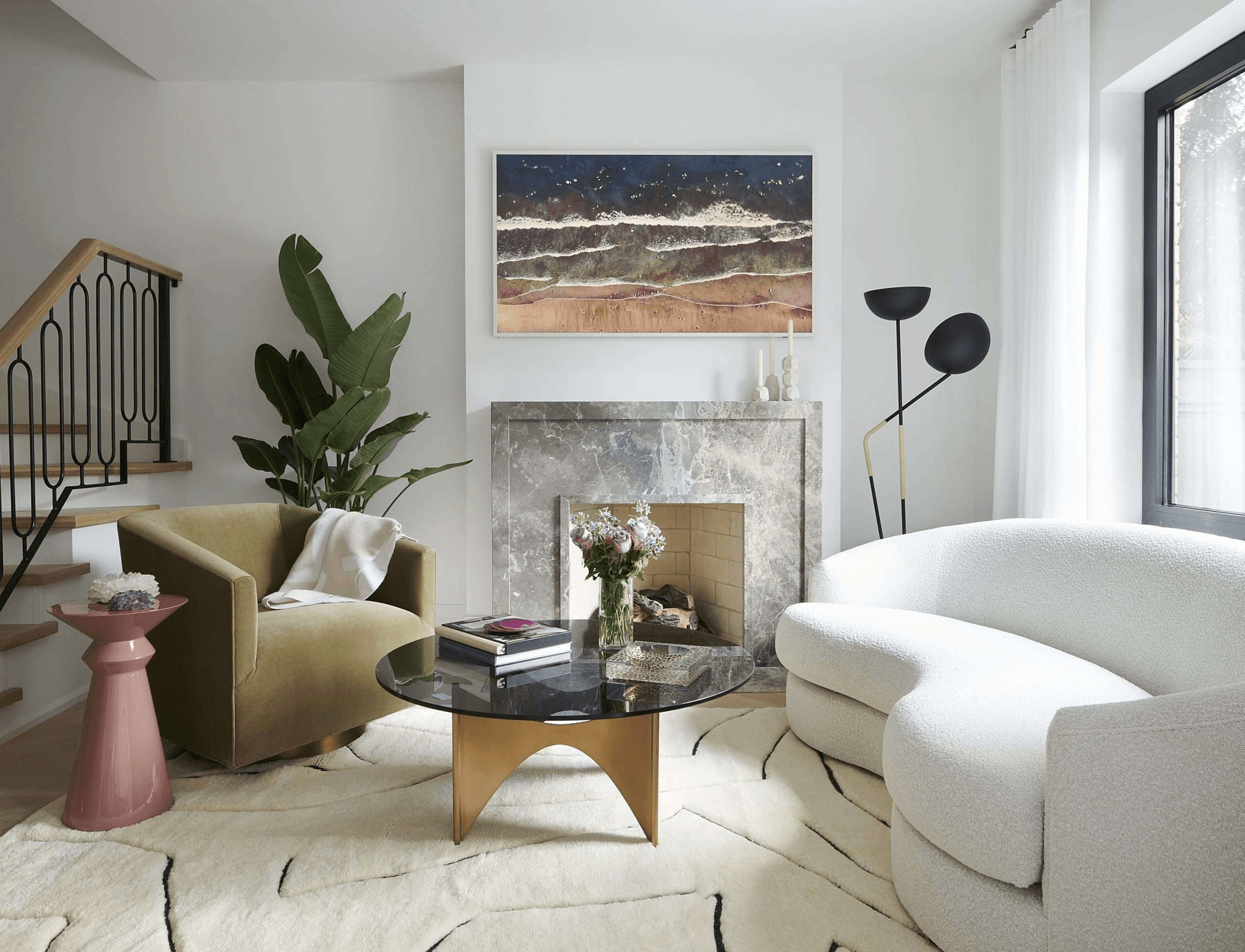 scandinavian, glam glam room designed by Homekin