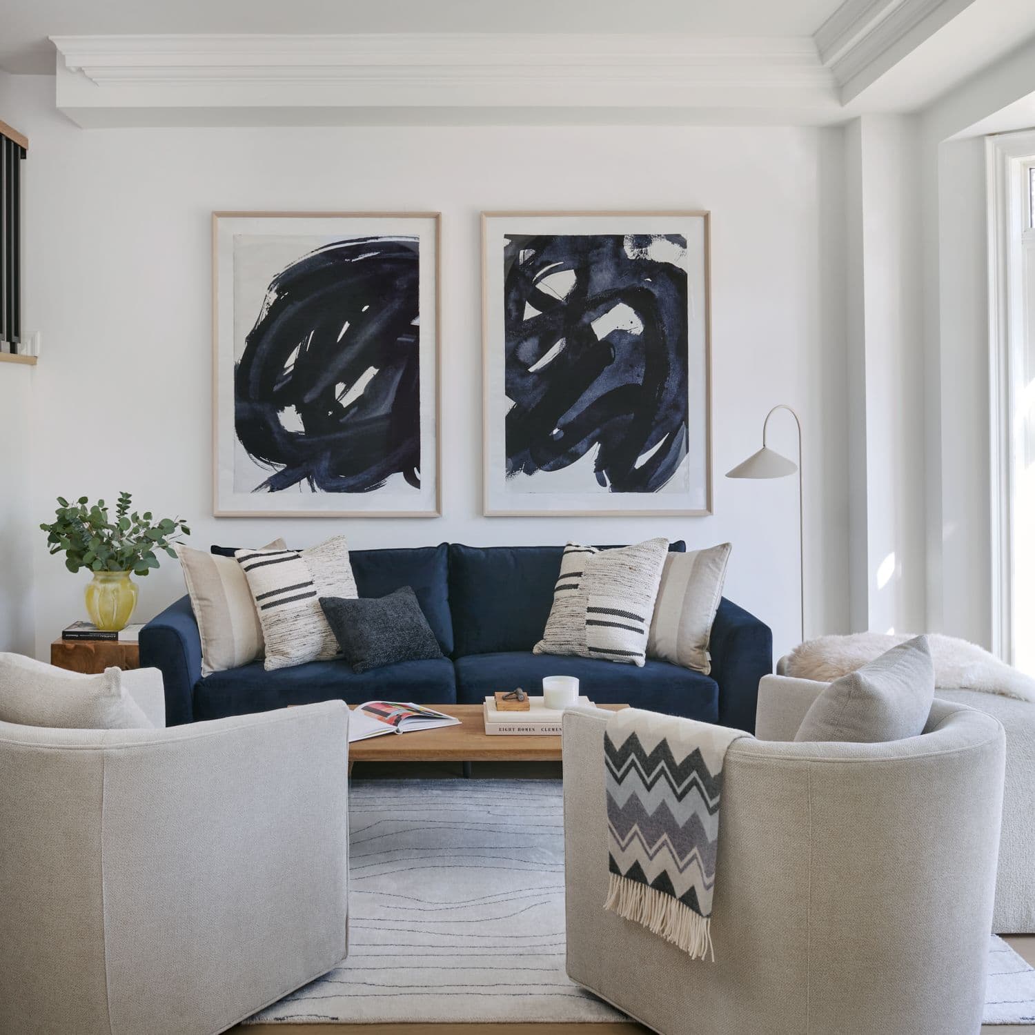 transitional transitional room designed by Homekin