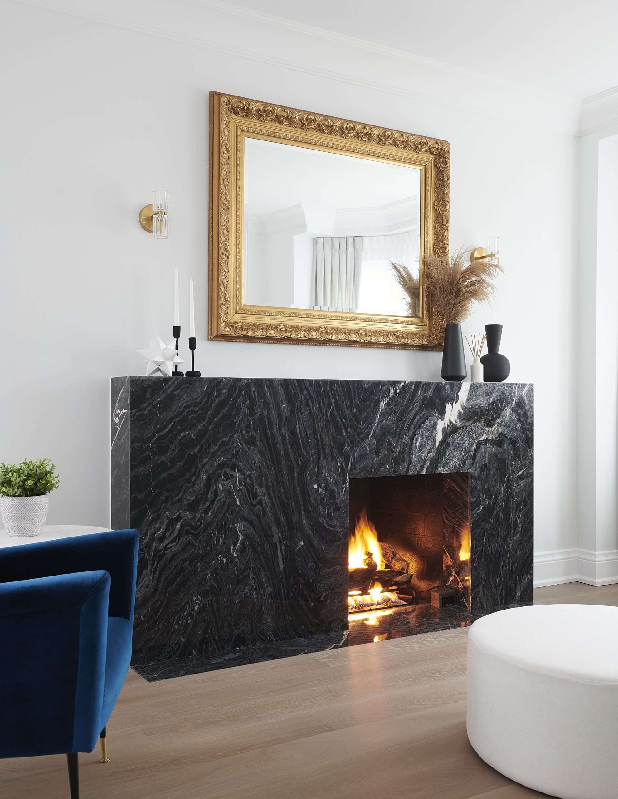 transitional, glam glam room designed by Homekin