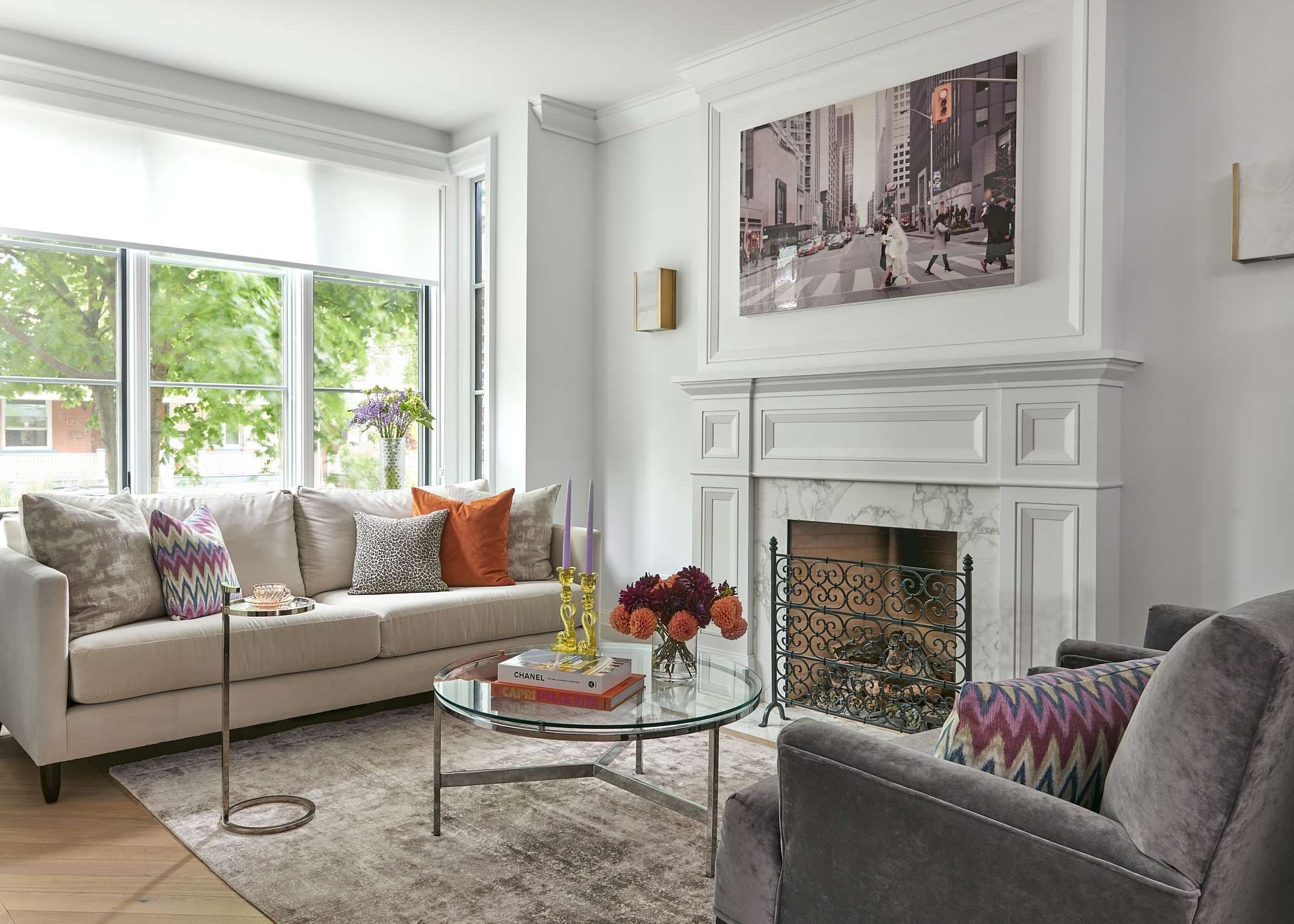 transitional, glam glam room designed by Homekin