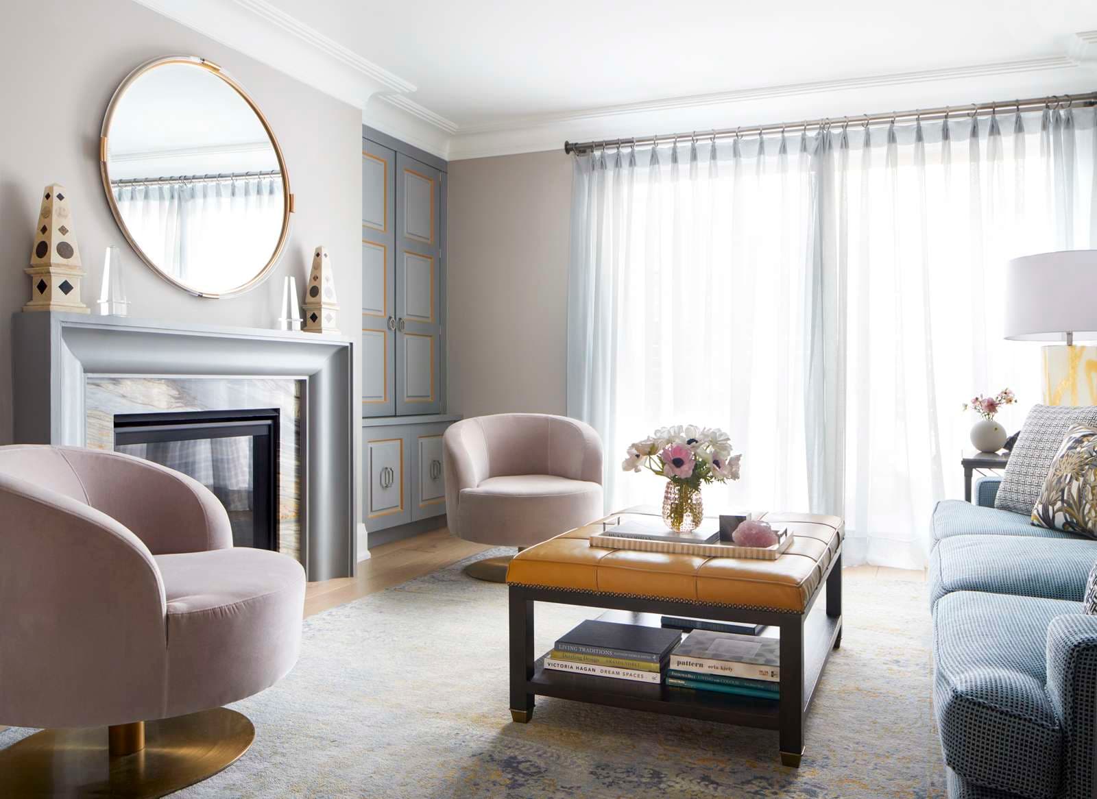 transitional, glam glam room designed by Homekin