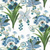 Thibaut Pasadena fabric in white light blue and green