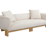 netural sofa with wood legs