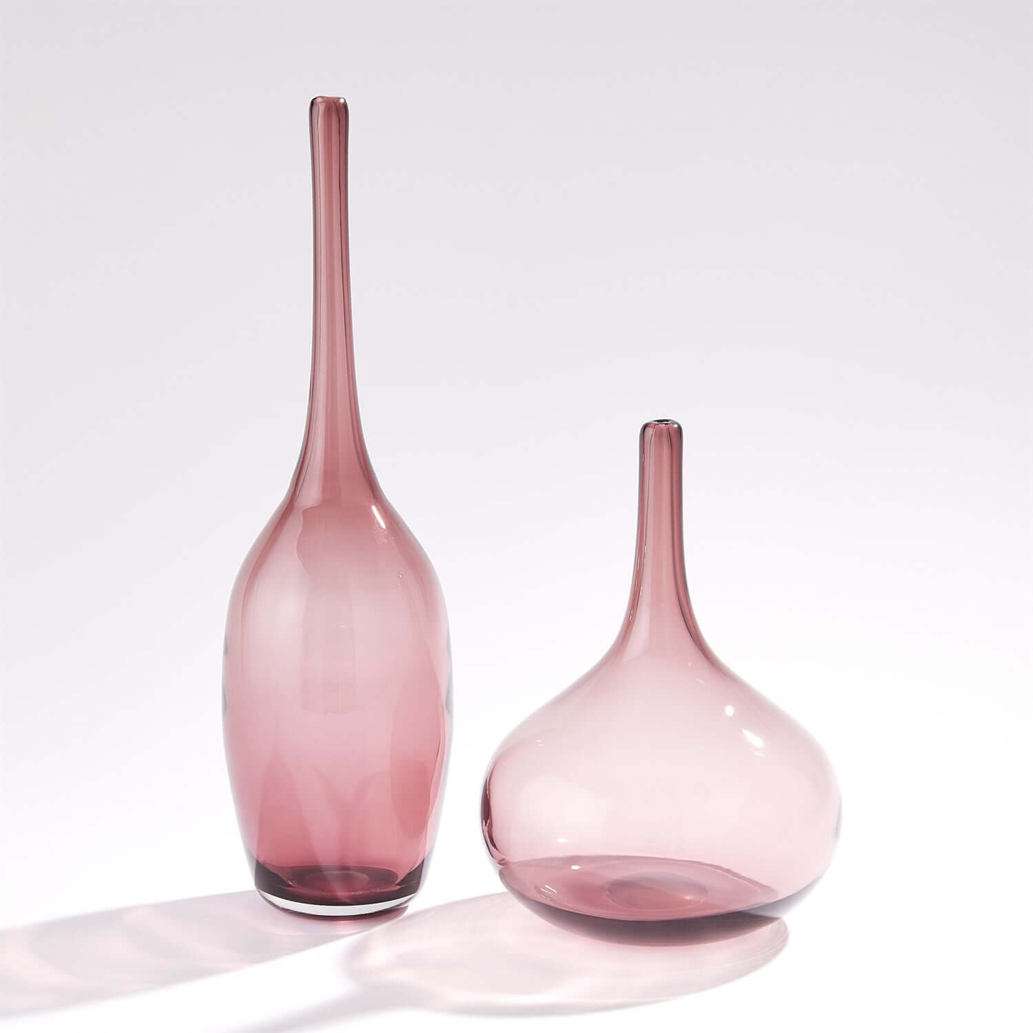 Zenith glass blown pink vase