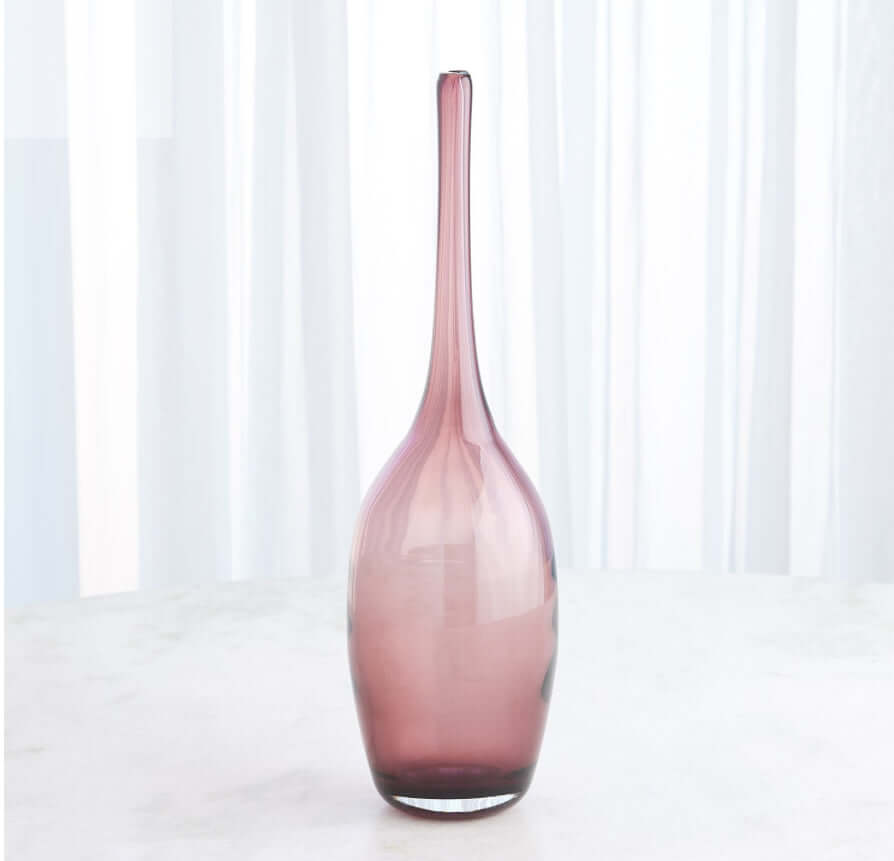 Zenith glass blown pink vase