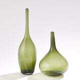 Zenith glass blown green vase stunning home decor accent