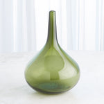 Zenith glass blown green vase stunning home decor accent