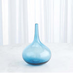 Zenith glass blown blue vase stunning home decor accent