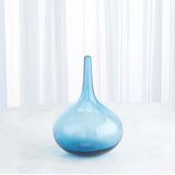 Zenith glass blown blue vase stunning home decor accent