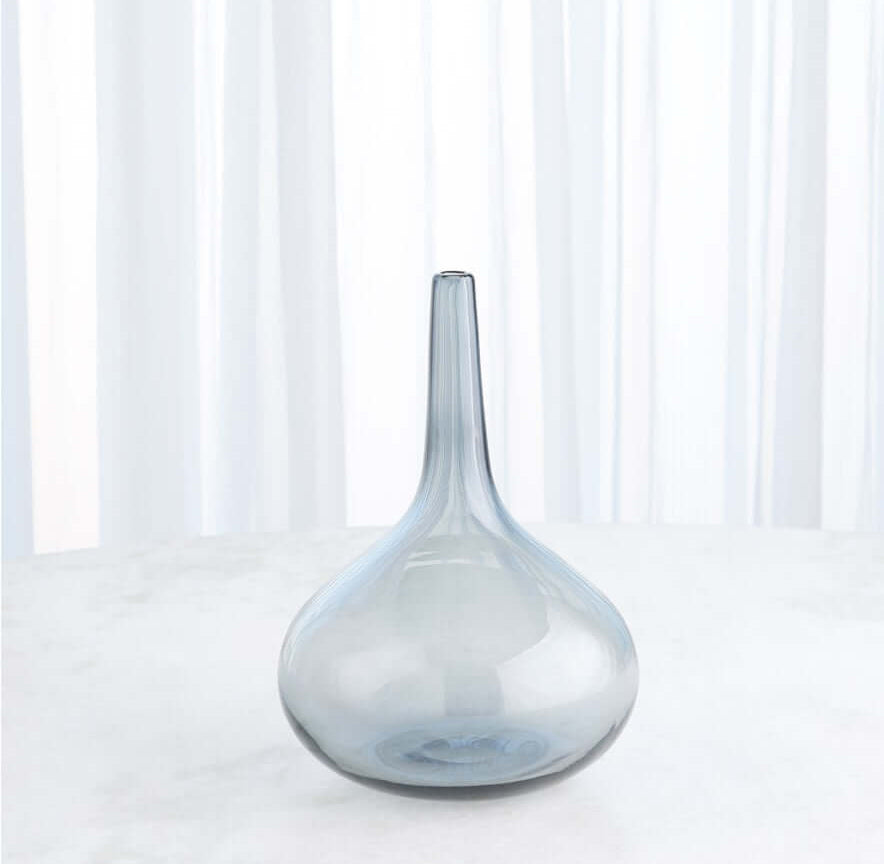 Zenith glass blown light blue vase stunning decor accessory