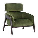 Hunter green velvet with black legs living room armchair contemporary design