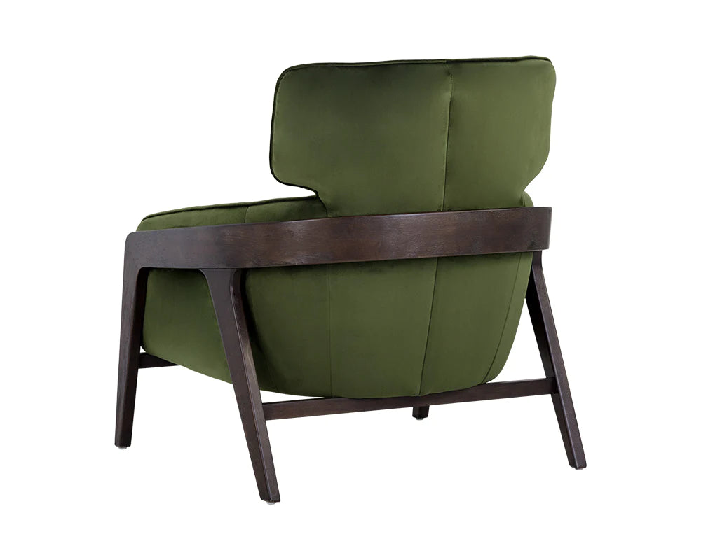 Hunter green velvet with black legs living room armchair contemporary design