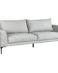 Sleek Sofa with Black Steel Feet