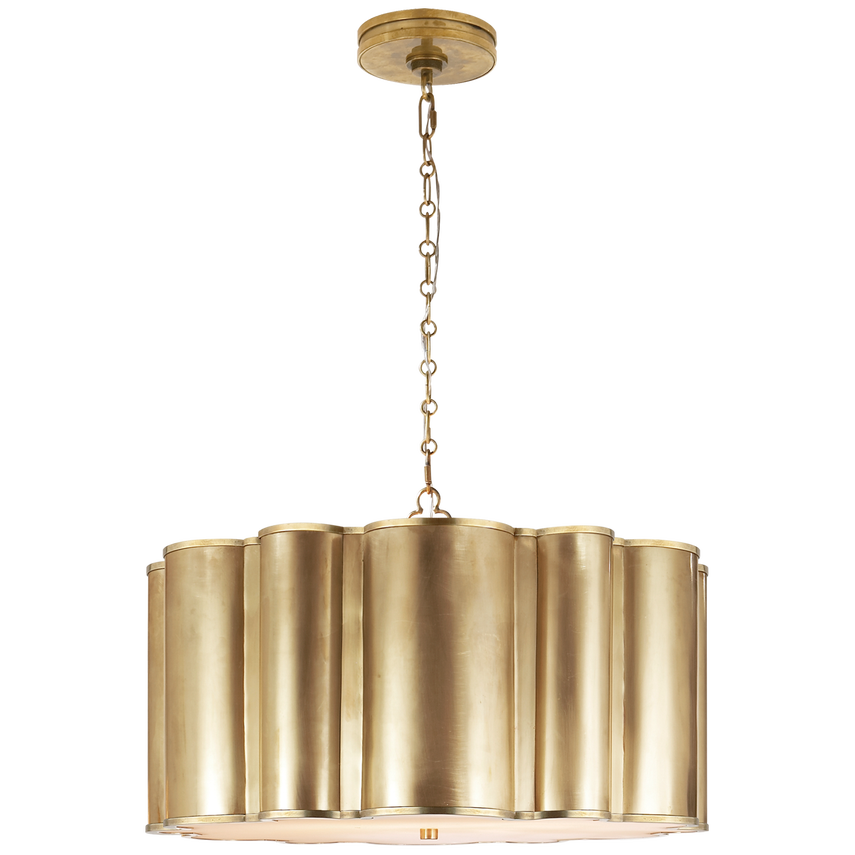 Clover hanging shade in gold sophisticated elegant light fixture